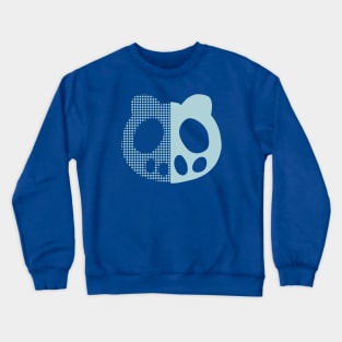 C CONTROL - The Money and Soul of Possibility - Kimimaro Yoga Hoodie Logo Design (Blue Graphic in Half Solid and Half Halftone) Crewneck Sweatshirt